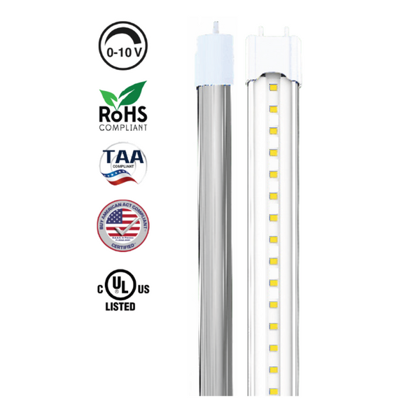 Cleanroom Yellow LED Lights:. 2' NBT LED, T8 Install, Blue Light Omitting, TL-17-2-55-4-470