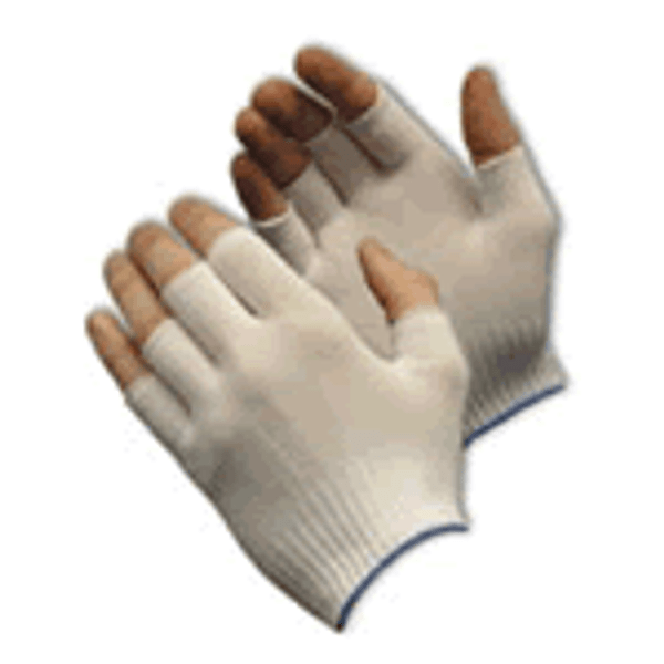 Glove Liners, Half Finger Tip, Nylon, Low Lint, Large, 12 Pairs/Pack, PI-40-736-L
