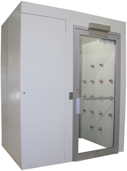 Air Showers: Low Profile, Straight Through, 78"W x 54"L x 95"H, CAP-701LP-ST-4954-G336