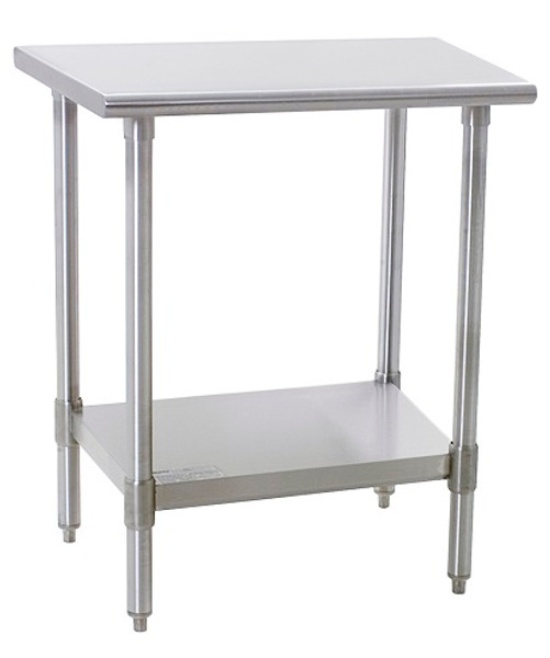 Stainless Steel Tables: Eagle Table, 14/304 Stainless Upper Top &amp; Lower Shelf, EA-TSE