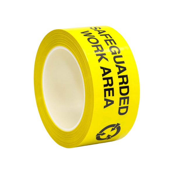 Cleanroom ESD Tape:. ESD Yellow Caution, Printed, Vinyl, Acrylic Adhesive, ISO 4 to ISO 6, 2"W, Price Per Roll, WW-4440PT200-P3D