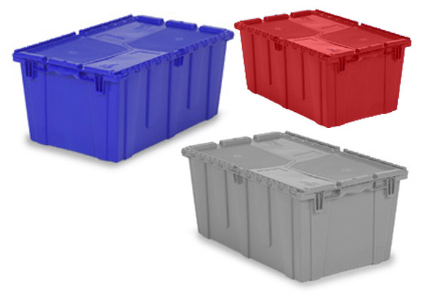 FliPak Containers: Dark Blue, Outside Top Dimensions 19.7"x 11.8", Bottom Outside Dimensions: 16.9"x 9.3", LB-FP075-5330417