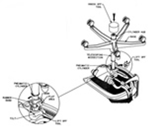 Cylinder Removal Tool, Easy Chair Cylinder Removal::
