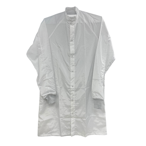Washable Cleanroom ESD Frocks: Snap Front, Knit Wrists, 2XS-8XL, FI-CFRC