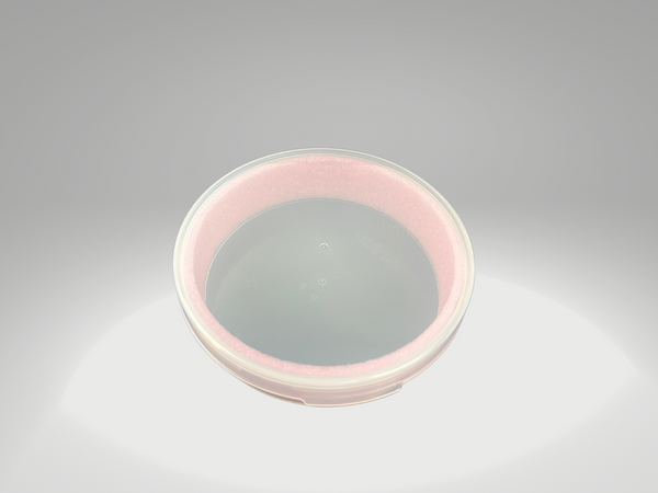 Wafer Jars:. Natural Polypropylene, Fits 6" (150mm) Wafers, 1.5"High, Snap-on Lid, Liner, Sold in Pack of 10,  RT-eWB0001-ASSY-2-L