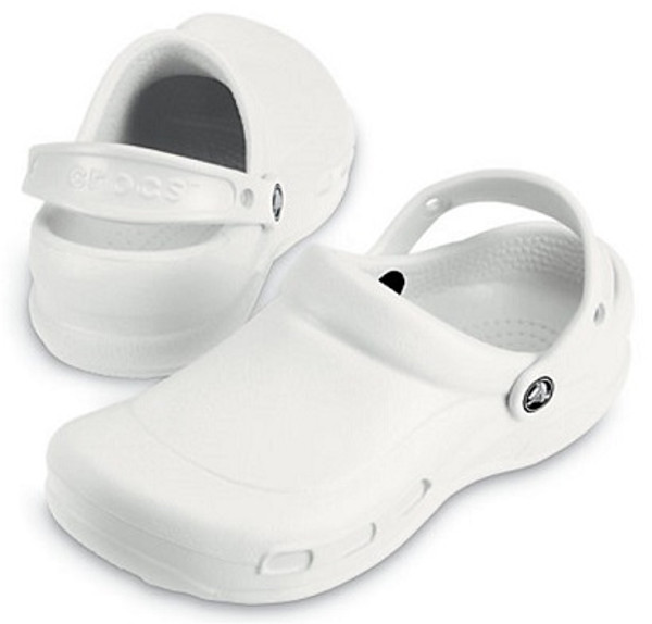 **DISCONTINUED-FEW SIZES AVAILABLE**Cleanroom Crocs, White, Non-Marking, Odor-Resistant, FI-204590-100