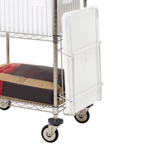 Cart Tote Box Cover Holder, Metro Wire, Stainless Steel, IM-LAR-CH: