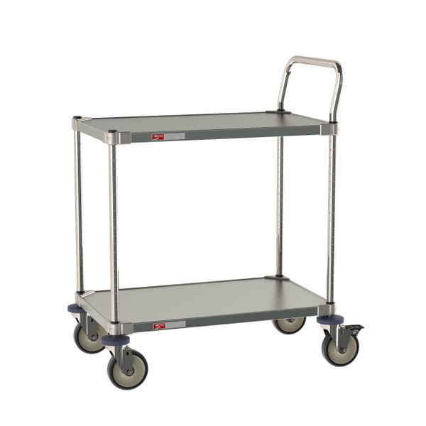 Mobile Grade A Pharma Carts: All Stainless Steel Construction, Polyurethane Washable Casters, IM-CRLS