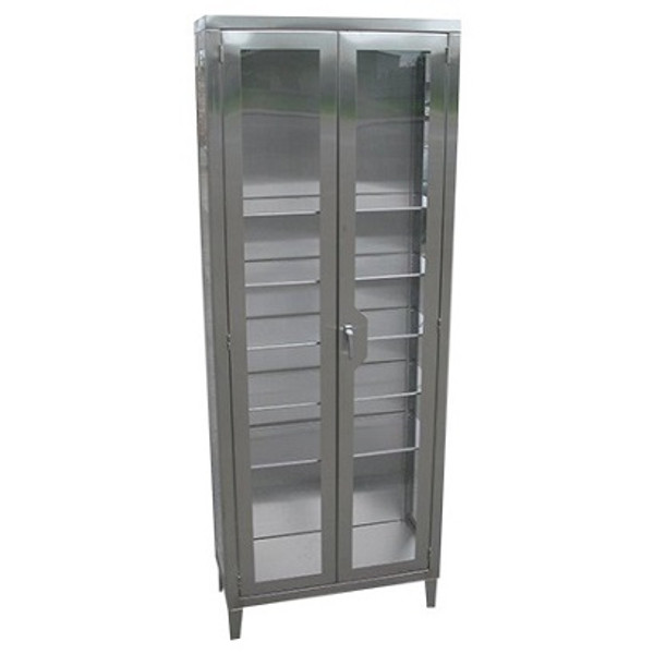 Stainless Steel Instrument Cabinets, Flat Top, Stainless Steel Shelves, 16"x 36"x 78", CRW-7970SS-1
