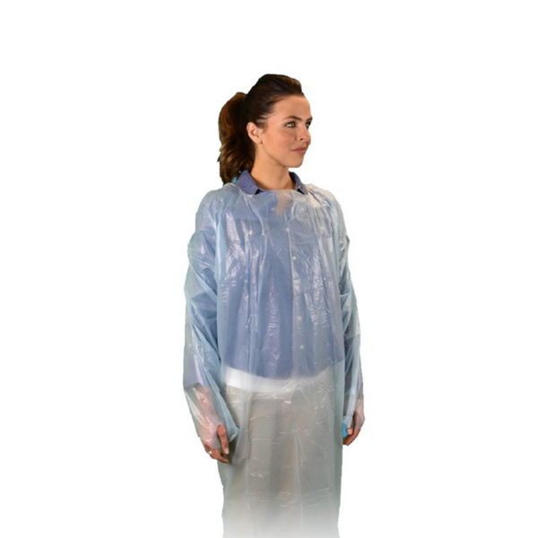 Isolation Gowns: CPE Material, Universal Size, 100/Case, KS-ISO-TL
