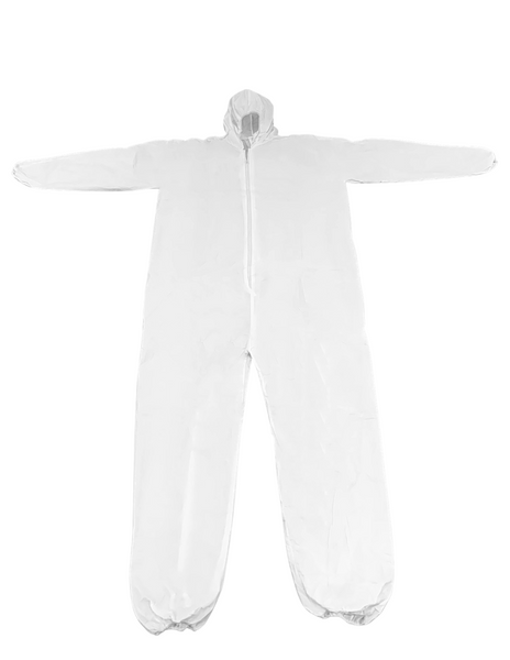 Disposable Cleanroom Coveralls: Attached Hood, Zipper Front, Elastic Wrists and Ankles, Microporous Material, S-6XL, 25/case, CT-KS-CVL-KG-HE