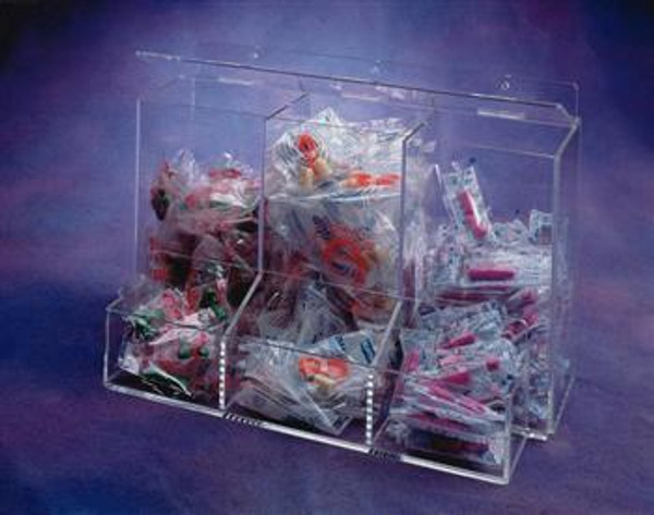 Ear Plug Dispensers, 3 Compartments, 18"W x 12"H x 10"D, AK-303