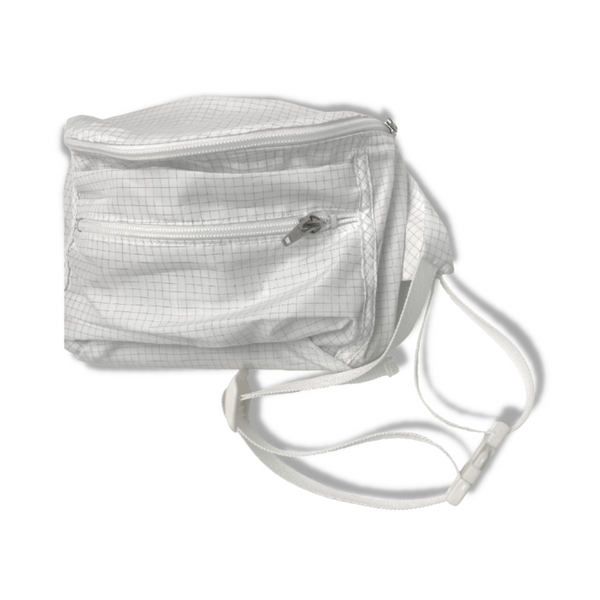 Cleanroom Fanny Pack, Altessa ESD Grid Material, White, FI-CAFP-74WH-O-S