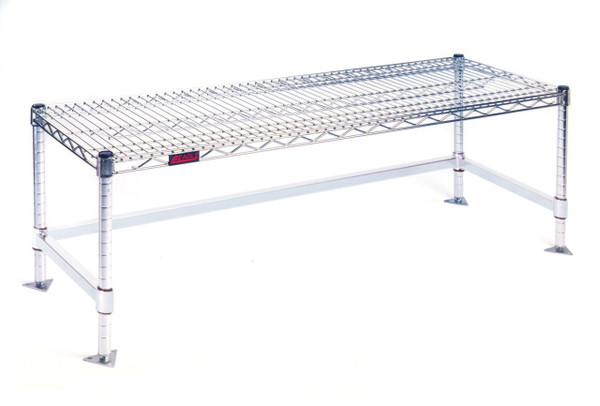 Chrome Gowning Benches:: Economical, Wire Top, 14" W, EA-W14xx-GBC