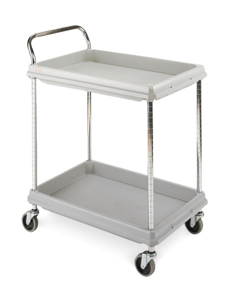 Polymer Utility Carts, 2.75" Deep Ledge, 2 Shelves, 21-1/2"x 32-3/4"x 41"H, IM-BC2030-2D