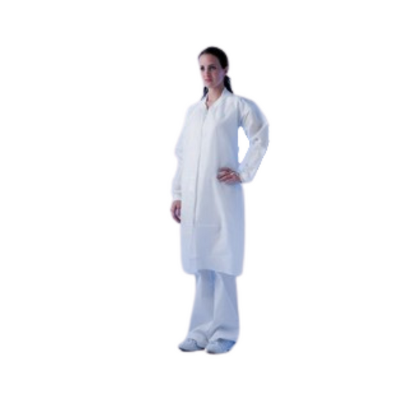 Sterile Lab Coats:. Zipper, Elastic Wrist, Individually Packed, ISO 5 Class 100, 30/case, 3XL VA-1700-LC-S-1725-3XL