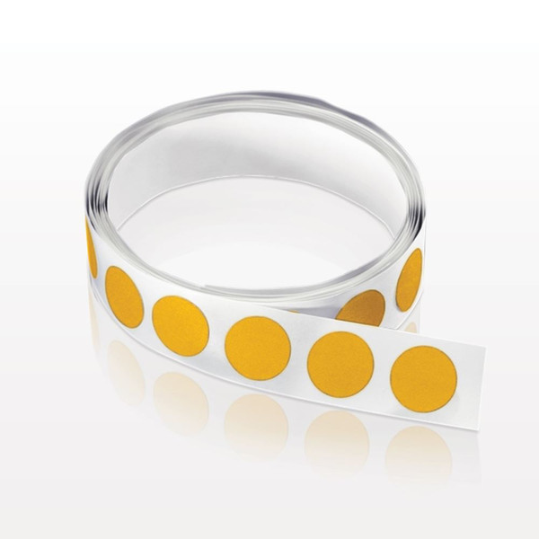 Radiation Sterilization Indicator Dots; Exposure to Gamma or E-Beam Radiation, Yellow to Red, QS-13124
