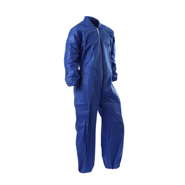 Disposable Cleanroom Coveralls: SMS Material, Blue, Elastic Wrists/Ankles/Back, 25/Case, Med-4XL, AP-CV-84032