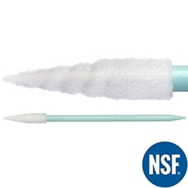 Cleanroom Swabs, Compressed Tip, Polyurethane Foam, 2.638" Total Length, 500 Swabs Per Pack/5 Packs per Case, TX-TX751B