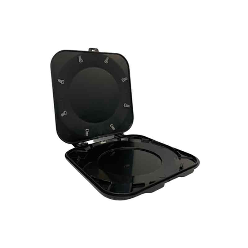 ESD Clamshell Wafer Shippers:: Fits 8" (200mm) Wafer, Black Polycarbonate, Individually Packaged