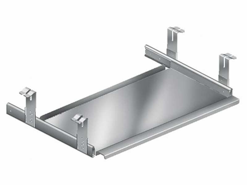 Eagle Table Chrome Keyboard Tray with Wire Mount &ndash; Cleanroom Workstation Accessory (20.5" x 11.5")